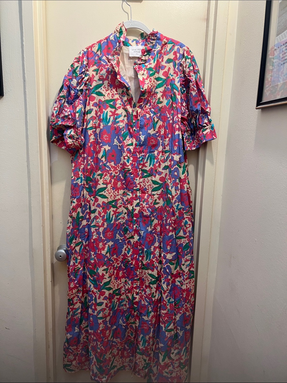 Hyacinth House Louisa Floral Maxi Dress in Pink and Purple